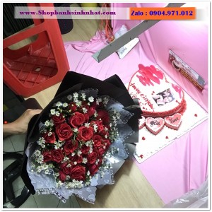 Combo Bánh Kem & Hoa Tươi - MM74